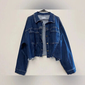 New Ava & Viv crop denim jacket plus-size